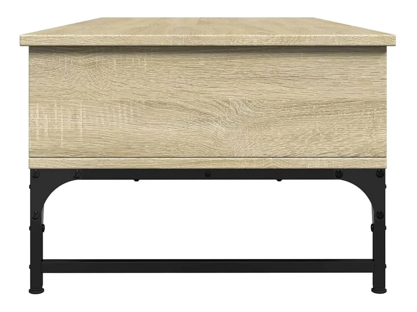 Mesa de centro madera y metal roble Sonoma 100x50x35 cm
