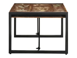 Mesa de centro multicolor 100x50x35 cm madera maciza reciclada