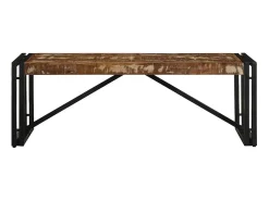 Mesa de centro multicolor 100x50x35 cm madera maciza reciclada