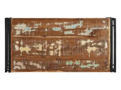 Mesa de centro multicolor 100x50x35 cm madera maciza reciclada
