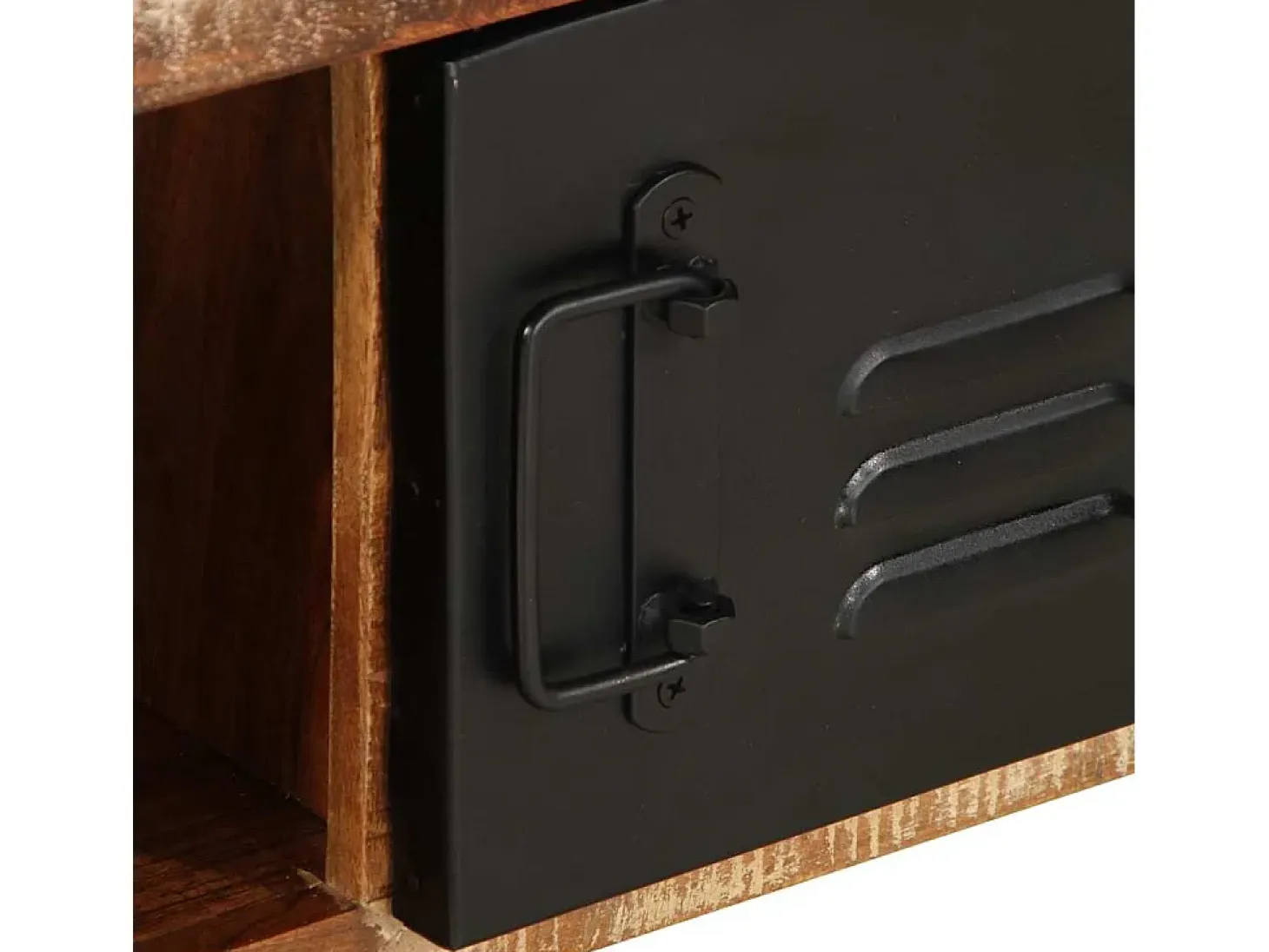 Mesa de centro multicolor 90x50x36 cm madera maciza reciclada