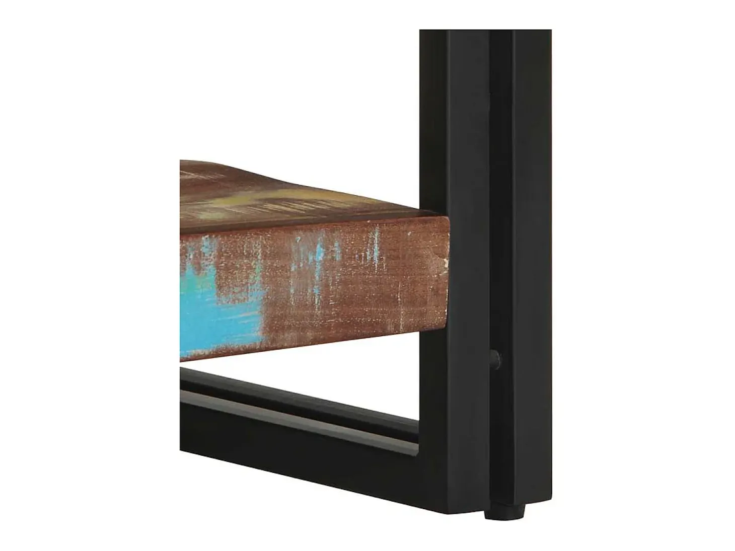 Mesa de centro multicolor 70x50x38 cm madera maciza reciclada