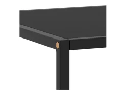 Mesa de centro negra con vidrio negro 120x50x35 cm