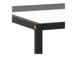 Mesa de centro negra con vidrio templado 120x50x35 cm