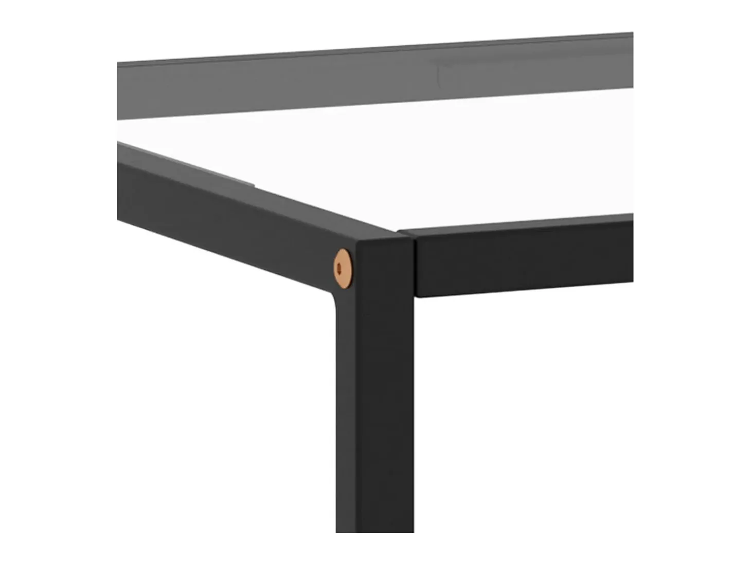 Mesa de centro negra con vidrio templado 120x50x35 cm