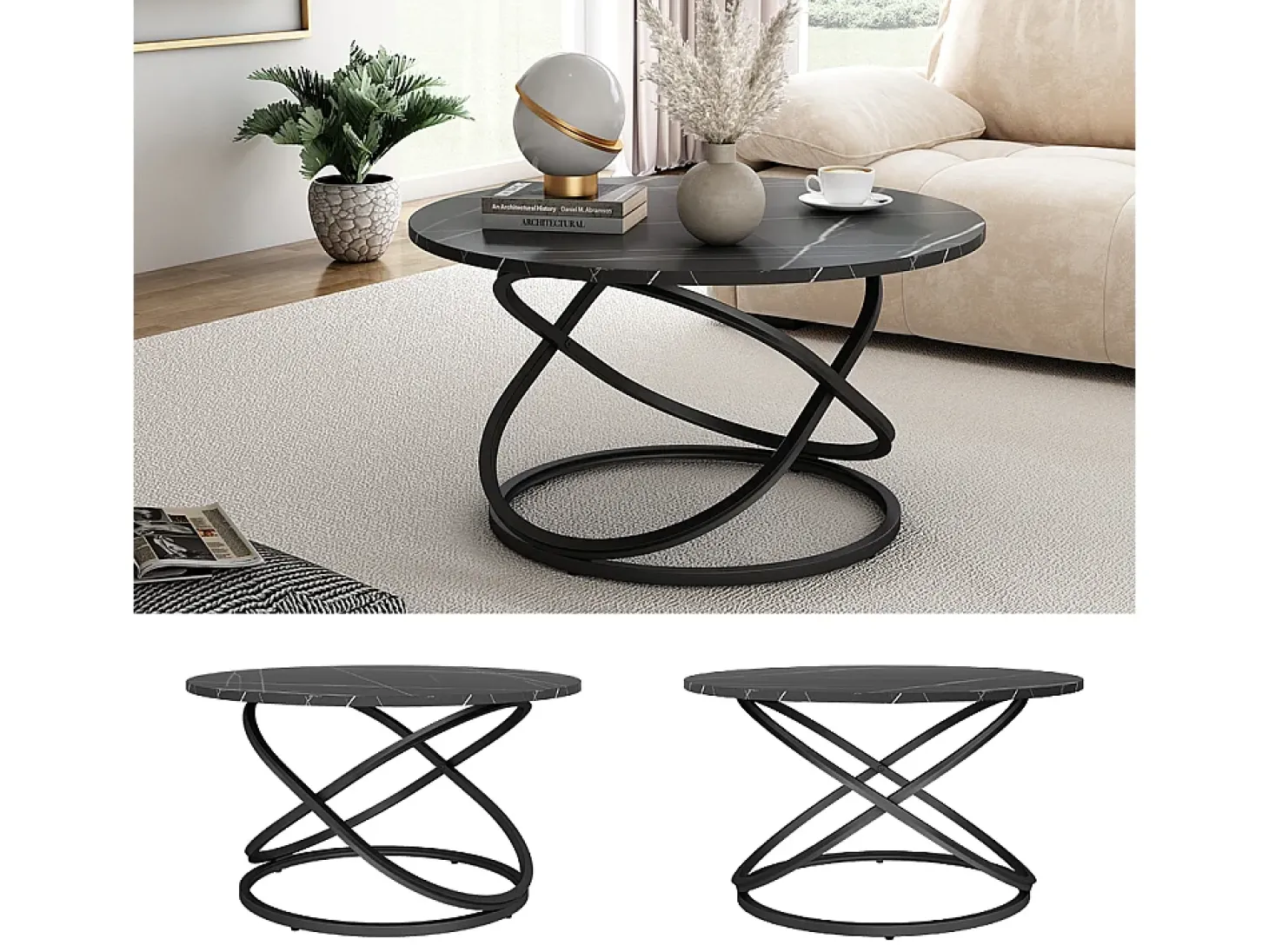 Mesa de centro negro 79.5x62x46 calgary