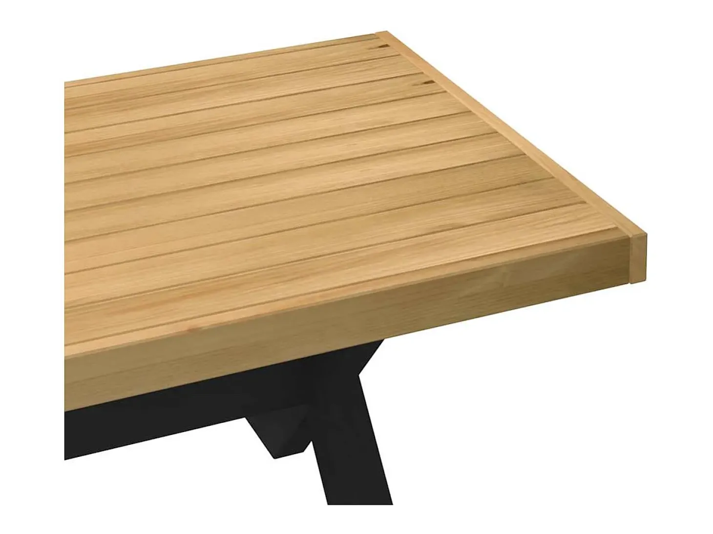 Mesa de centro NOAIN patas en X madera maciza pino 120x60x40 cm