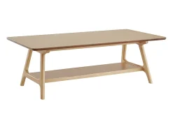 Mesa de centro nórdica rectangular con acabado en roble 120 cm BAKAR