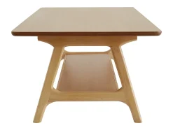 Mesa de centro nórdica rectangular con acabado en roble 120 cm BAKAR