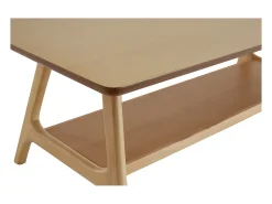 Mesa de centro nórdica rectangular con acabado en roble 120 cm BAKAR