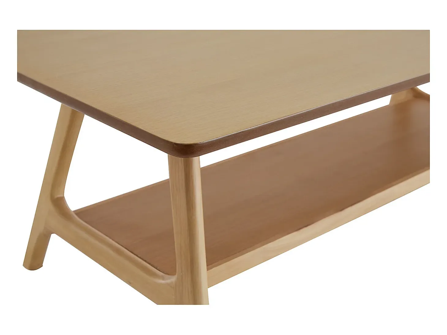 Mesa de centro nórdica rectangular con acabado en roble 120 cm BAKAR