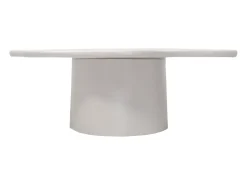 Mesa de centro orgánica de metal - Color: Crema - POLENDRA
