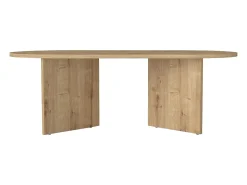 Mesa de centro ovalada - Color : Natural claro - TOPANIA