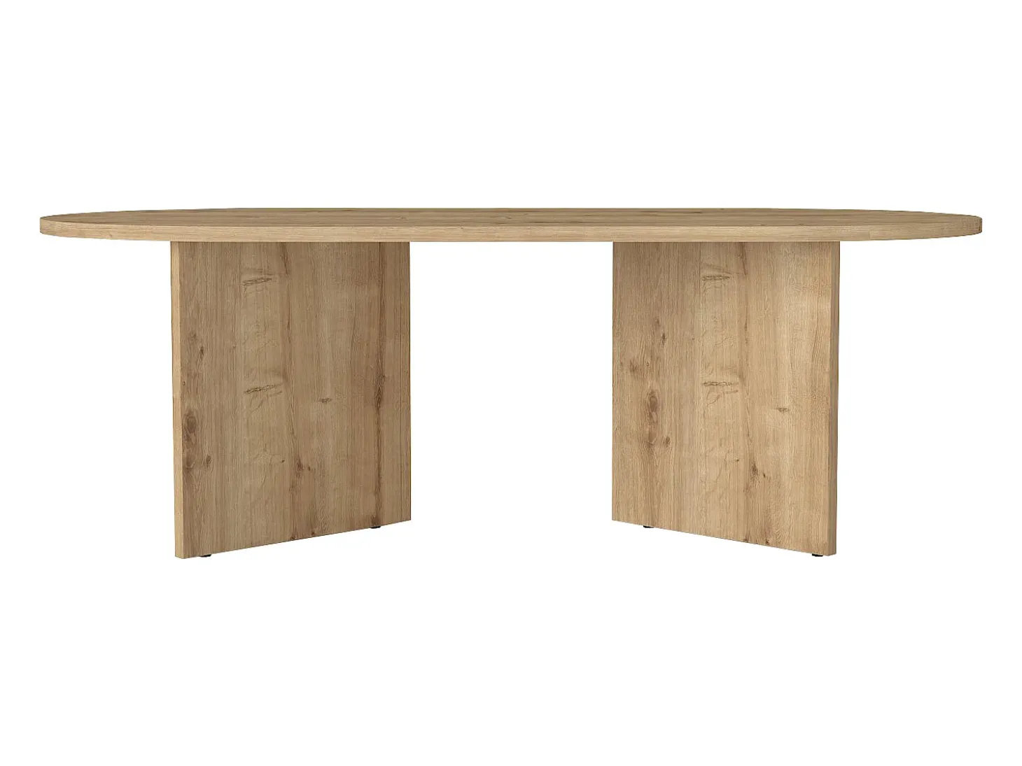 Mesa de centro ovalada - Color : Natural claro - TOPANIA