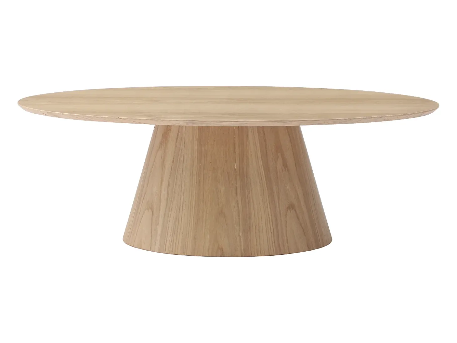 Mesa de centro ovalada de MDF - Natural claro - ANTELADA