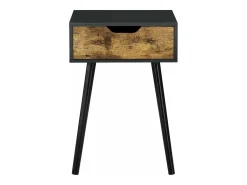 Mesa de centro para salón cajonera de PVC 60 cm color negro 03_0006165