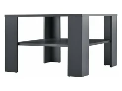 Mesa de centro para salón 60 x 60 x 40 cm gris oscuro 03_0008434