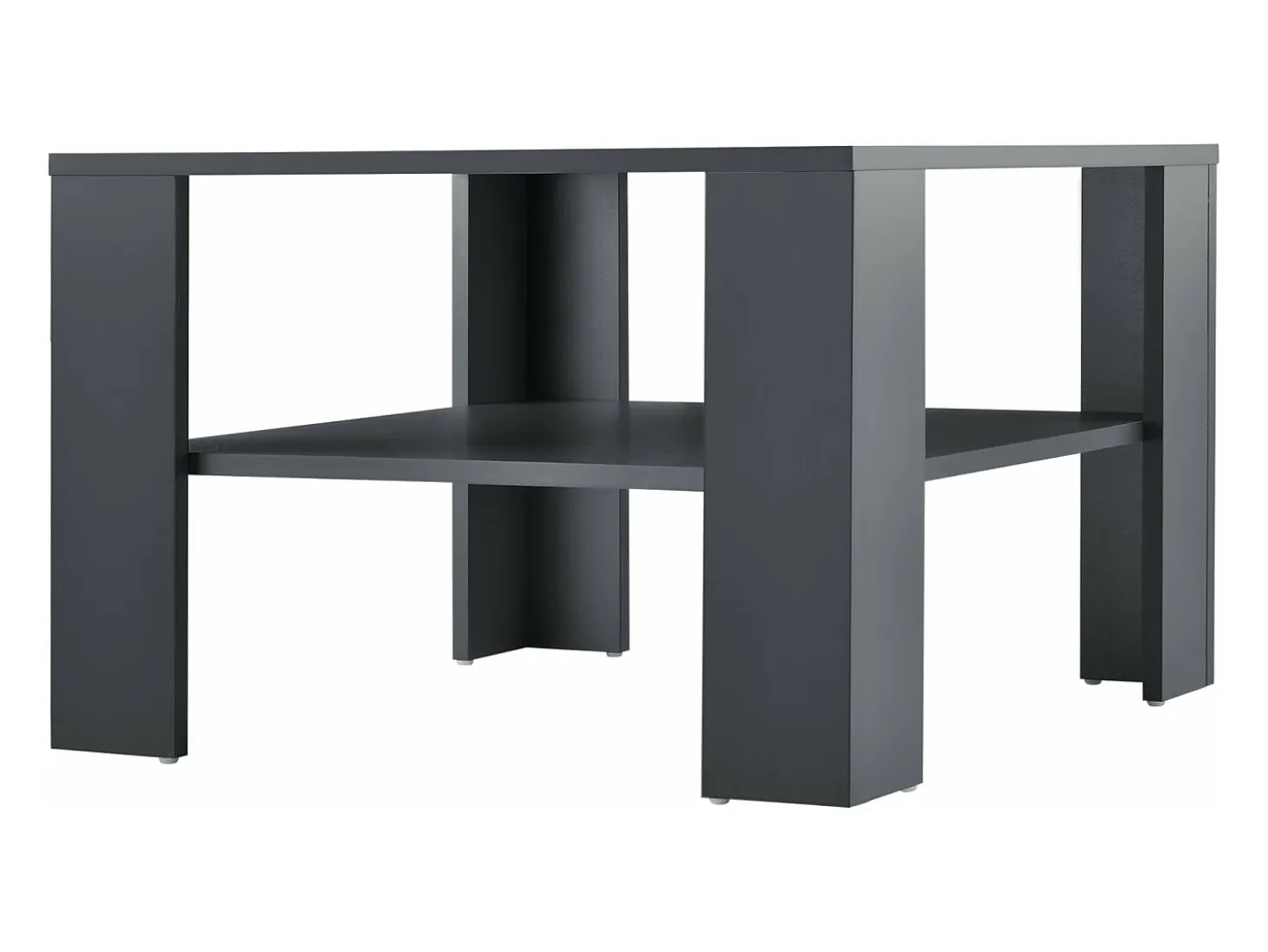 Mesa de centro para salón 60 x 60 x 40 cm gris oscuro 03_0008434
