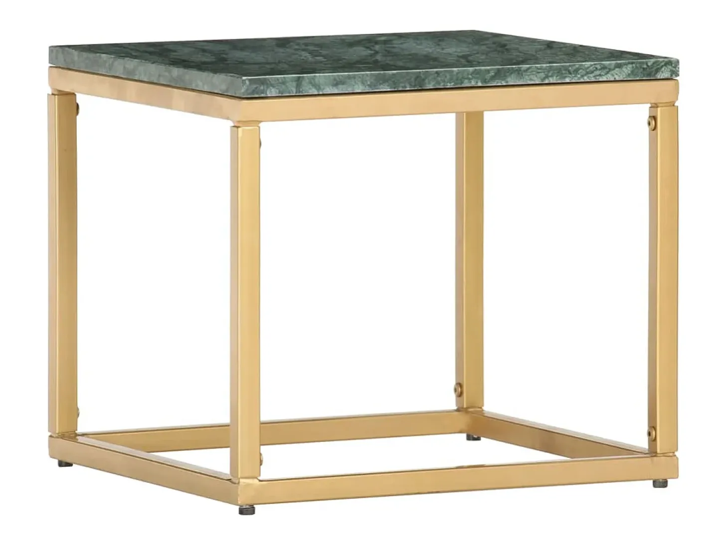Mesa de centro piedra real textura de mármol verde 40x40x35 cm