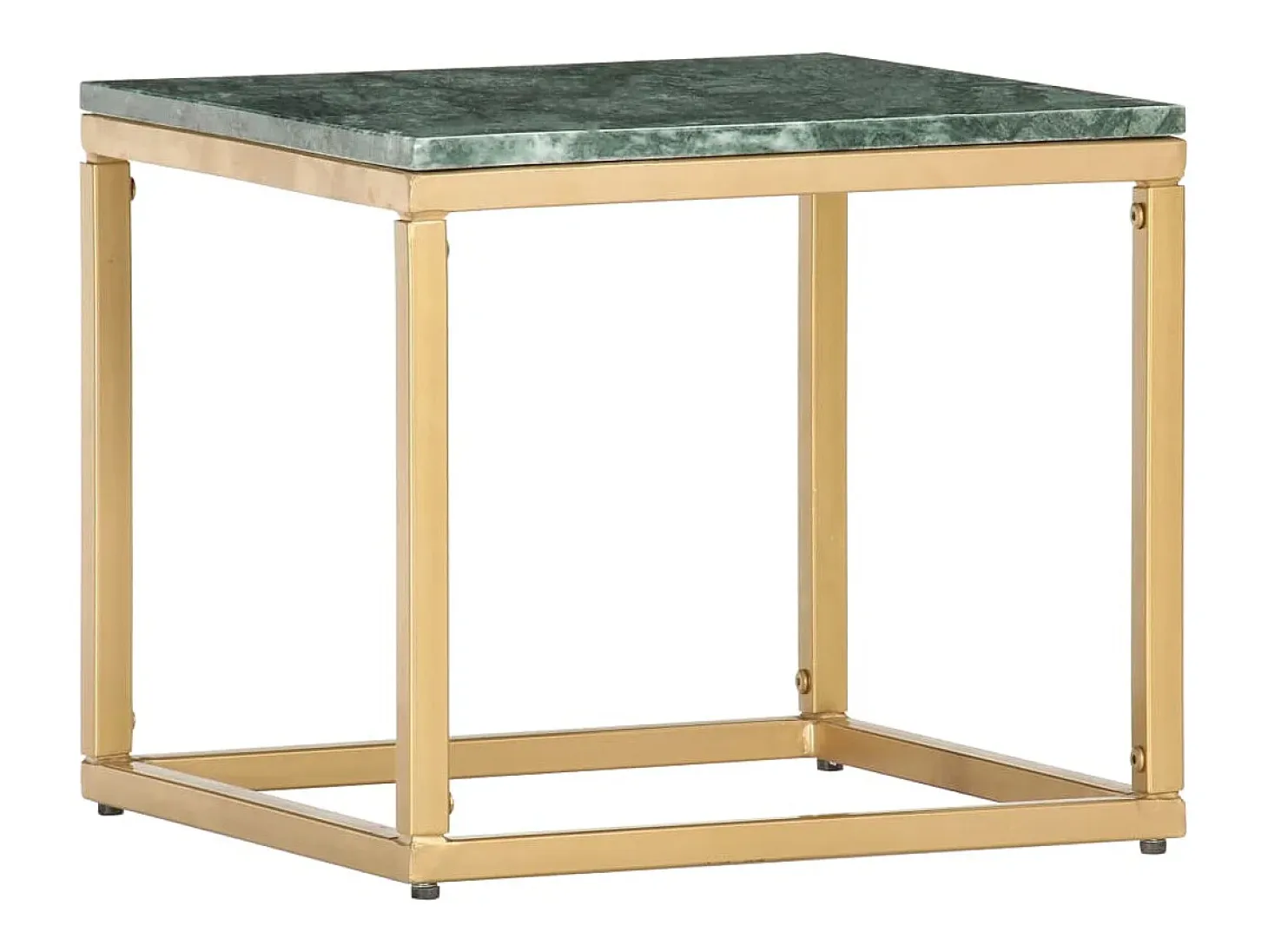 Mesa de centro piedra real textura de mármol verde 40x40x35 cm