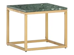 Mesa de centro piedra real textura de mármol verde 40x40x35 cm