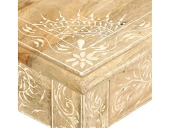 Mesa de centro pintada a mano madera maciza mango 110x50x45 cm