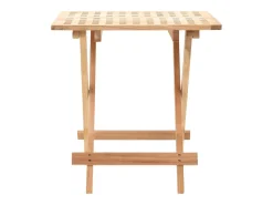 Mesa de centro plegable de madera maciza de nogal 50x50x49 cm ES26524