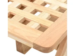 Mesa de centro plegable de madera maciza de nogal 50x50x49 cm ES26524