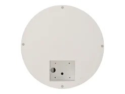 Mesa de centro redonda - Mesa de centro con iluminación LED y bandeja giratoria - MDF blanco - para salón