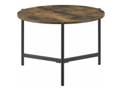 Mesa de centro redonda 42 x 60 cm efecto madera oscura 03_0008494
