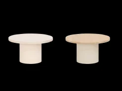 Mesa de centro redonda de microcemento en tono terracota DECOWOOD de Ø60x45cm - LUCÍA - DECOWOOD
