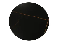 Mesa de centro redonda Easy - MDF y mármol - Negro