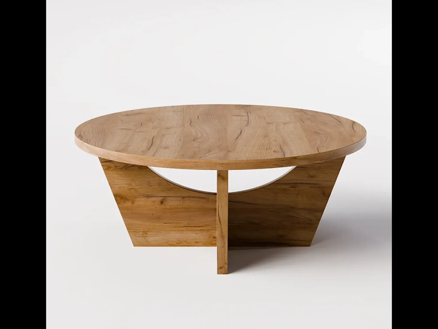 Mesa de centro redonda TORI Ø90 cm Roble Craft