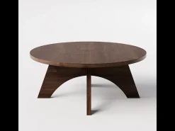 Mesa de centro redonda YUKO Ø90 cm Roble Chocolate