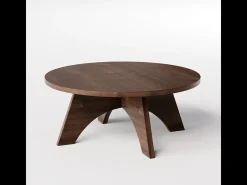 Mesa de centro redonda YUKO Ø90 cm Roble Chocolate