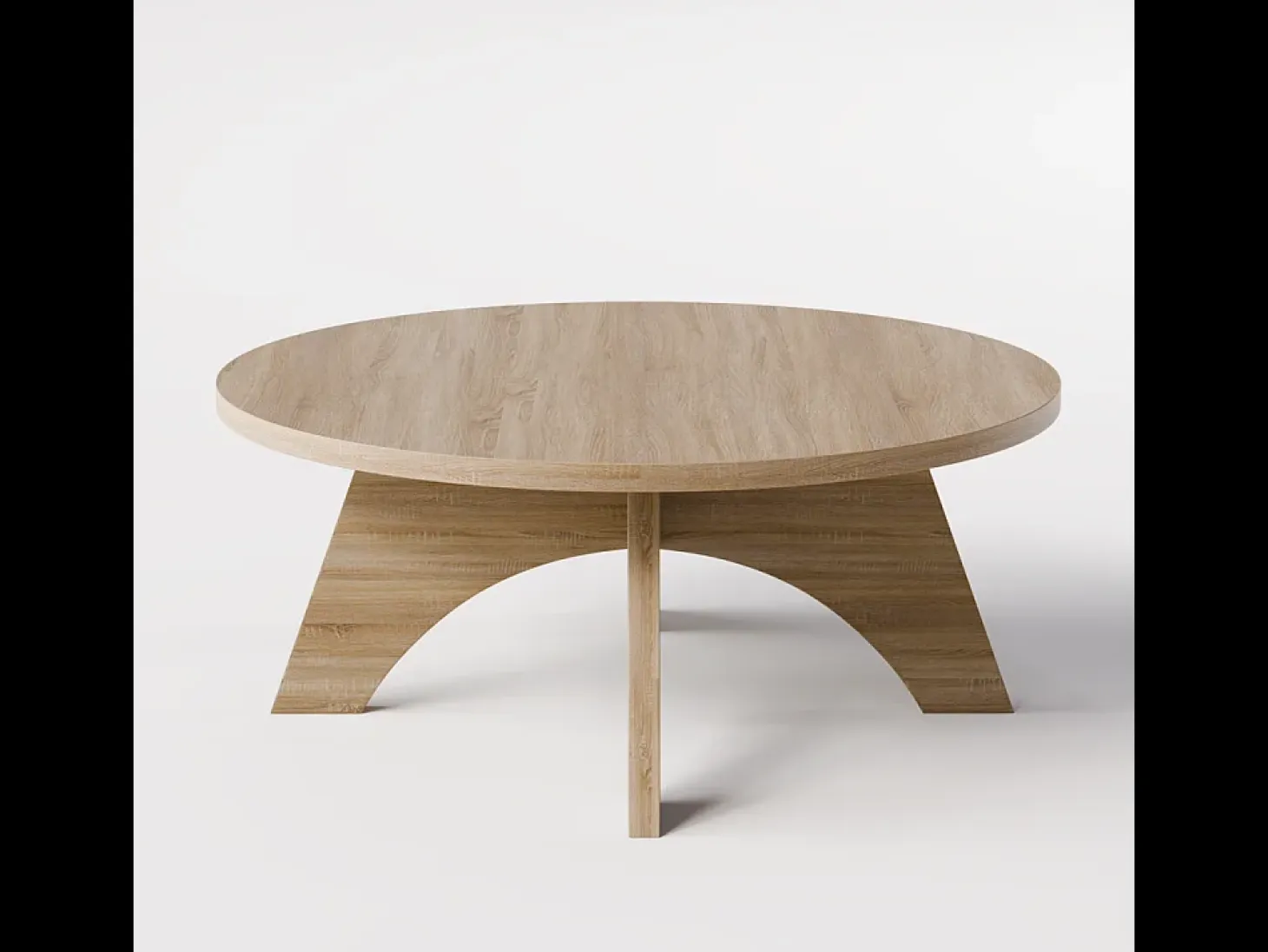 Mesa de centro redonda YUKO Ø90 cm Roble Sonoma