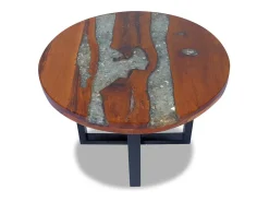 Mesa de centro resina de teca 60 cm