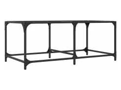 Mesa de centro superficie de vidrio acero 98,5x50x40 cm