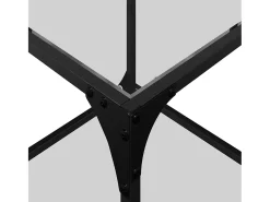 Mesa de centro superficie vidrio transparente acero 40x40x40 cm