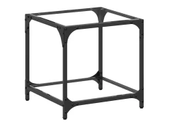 Mesa de centro superficie vidrio transparente acero 40x40x40 cm