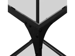 Mesa de centro superficie vidrio transparente acero 30x30x40 cm