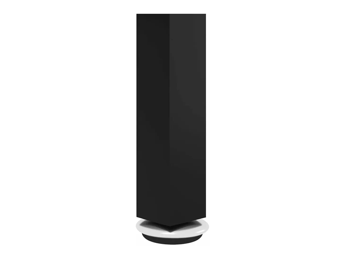 Mesa de centro vidrio templado negro y mármol negro 70 cm