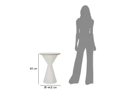 Mesa de Centro VKH527, Blanco, 44x44x63 cm, Kendra Home