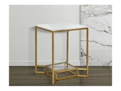 Mesa de Centro VKH536, Oro, 47x47x60 cm, Kendra Home