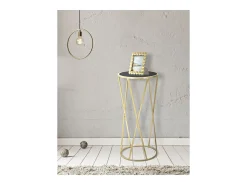 Mesa de Centro VKH601, Oro, 35x35x75 cm, Kendra Home