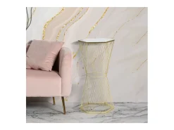 Mesa de Centro VKH600, Oro, 40x35x80 cm, Kendra Home