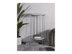 Mesa de Centro VKH583, Plata, 40x40x76 cm, Kendra Home