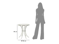Mesa de Centro VKH807, Plata, 56x56x68 cm, Kendra Home