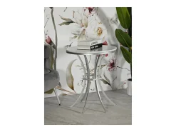 Mesa de Centro VKH807, Plata, 56x56x68 cm, Kendra Home