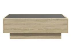 Mesa de centro y LED madera ingeniería roble Sonoma 90x50x30 cm